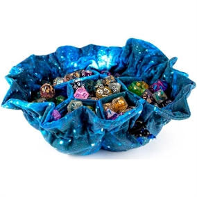 Dice Bag Velvet Galaxy with Pockets - Metallic Dice Games